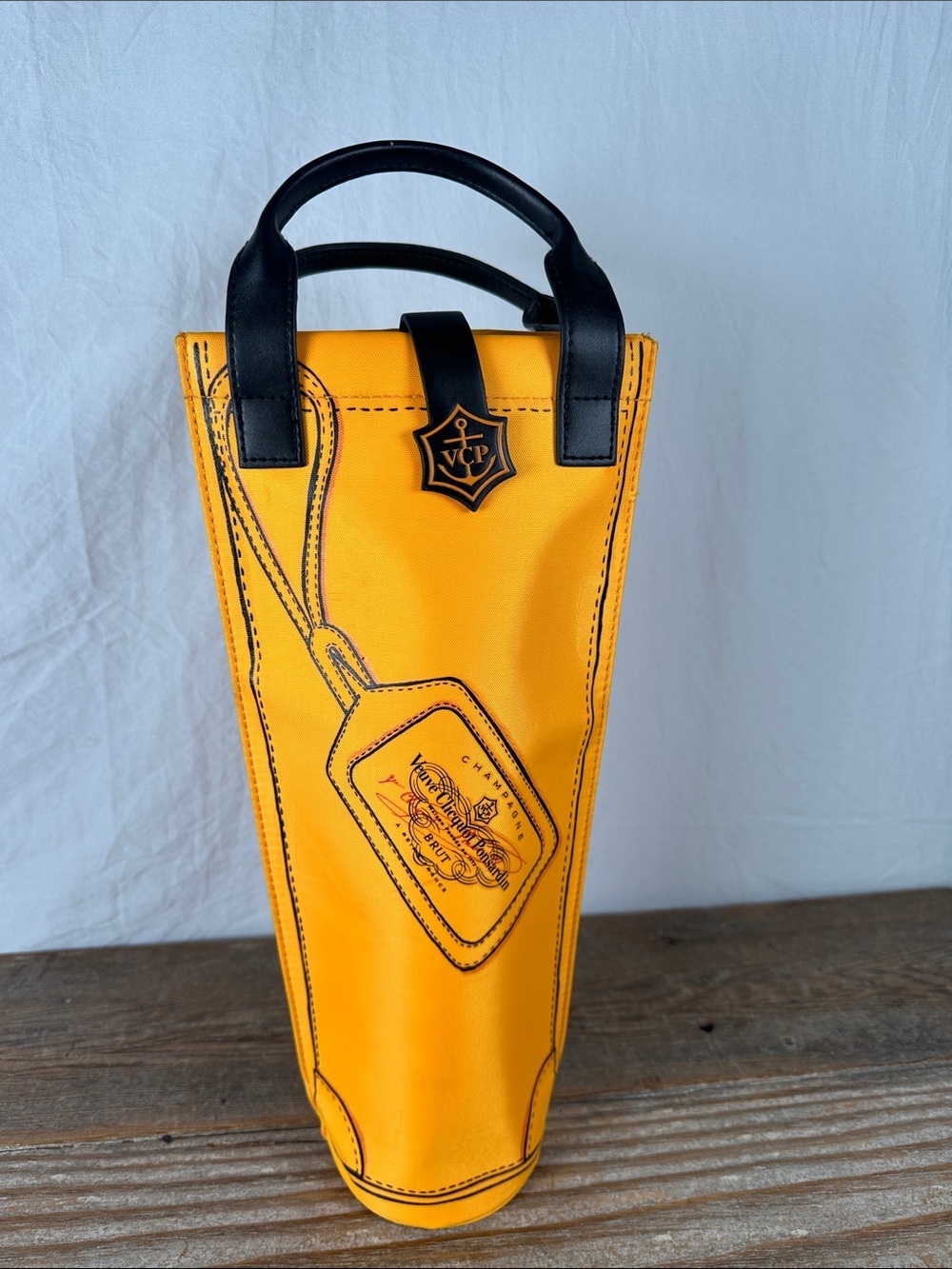 VCP Yellow Cooling Bag with Dark Blue Handles - Picture 4 of 6